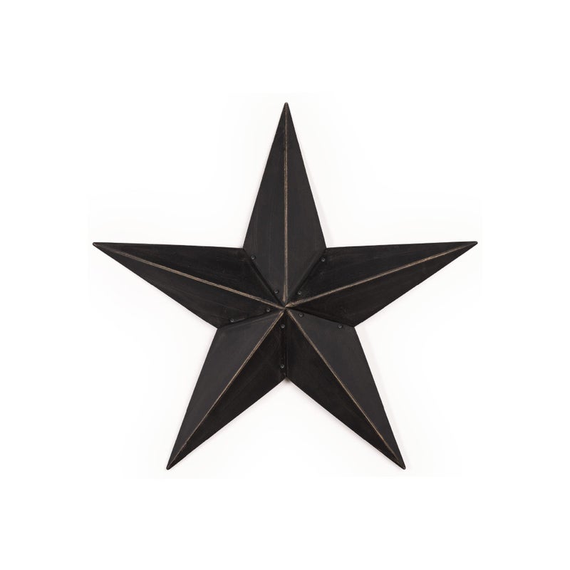 Hearthside Collection The Hearthside Collection CWI Gifts Metal Barn Star - 36 inch Galvanized Hanging Star - Farmhouse Wall Decor - Black - Image 1
